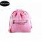 2017 hot custom pink velvet pouch for jewelry supplier