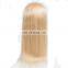 Human virgin hair blonde human hair full lace wig