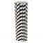 Black And White Striped Paper Straws Biodegradable Compostable 6mm