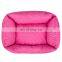 HQPB001 Manufacturer wholesale plain cotton stuffed pink blue dog warm soft bed