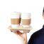 4 Cup Disposable Coffee Tray-Biodegradable and Compostable Cup pulp Holder-Durable Drink Carrier for Hot or Cold Drinks-To Go Coffee Cup Holder for Food Delivery Service, Uber Eats