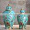 American country style hand paint home decoration porcelain ceramic jars set of 2