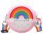 2021 Girls Gift Silicone, Coin Purse Donut Little Girl Small Crossbody Kid Wallet Kids Rainbow Bag/