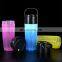 Outdoor portable travel foldable water bottles multifunctional solar bottle LED camping lamp silicone waterproof water bottle