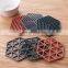 Silicone Trivet Mats Coaster and Hot Pads Hexagon Heat Resistant Pot Holder for Home Kitchen