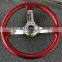 350mm ABS plastic white car steering wheel, Red chrome car racing steering wheel universal