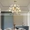 Italian Modern Creative Minimalist Pendant Light Gold Indoor Decorative Living Room Dining Bedroom Star Glass Chandelier