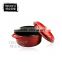Hot sale Trionfo red enameled casserole pot cast iron pot