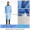 Hospital Surgical Impervious Nonwoven Protective Dispsoble PP Isolation Surgical Gown with Elastic Cuffs