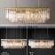 Modern American Crystal Glass Rod Pendants Chandelier Lighting Fixture For Living Room Dining Room Kitchen Island Foyer Lobby