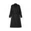 Sophisticated British-style Spring Minimalist Luxury Style Slim-Fitting Waist-Contouring Double-Button Women's Windbreaker Coat Blouse Spring Outfit