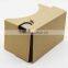 2016 Hot Selling Custom Logo Print 3D glasses Google Cardboard for 3D video