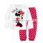 2016 newest design pink superman pajamas girls,boutique children household clothing sets,kids spring autumn cotton pijamas