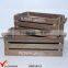 Stackable Handmade Vintage Wood Planter Box with Handle