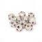 Top Quality 8mm Light Amethyst Color Metal Style #2 Caystal Rhiestone Ball Shape Shape Spacer Silver Plated 10pcs Per Bag