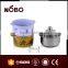 2016 NOBO new design stainless steel pot with glass lid