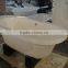 classic dual freestanding cast iron bath tub with wooden stand