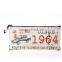 Vintage and Retro Printing PU Pencil Case Pen Pouch