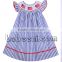 Lovely American flags hand smocked bishop dress