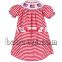 American flags girls bishop smocked dresses