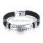 Custom Silicone Bracelet With Stainless Less Clasp Hot-sell