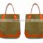 Tote Bag / fashion tote bag (orange & brown)