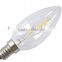 glass lamp 2W c35 e14 filament led candle light dimmable bulb