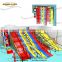 Big slide indoor playground type giant wave tube slide double 3 lane wave slides with long rainbow climbing lad