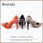 Made in china soft italian pointy toe party suede leather women shoes and bags