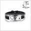 New Twelve Constellations Jewelry Titanium Stainless Steel Silicone Bangle Bracelets Best Gifts for Mens Friends