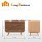 LB-AL5039 natural wood two drawers beside table