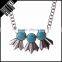 Best selling fashion metal alloy silver stone badminton pendant