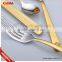 2016 Qana Hot Stainless Steel 18/10,18/8,18/0 Material Set Flatware ,24/44/72/84/86pc Flatware Mirror Polish with Copper Handle