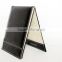 Black PU Leather Square Table Stand Mirror