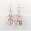 Fashion 18K Gold Heart Shape Crystal Earring