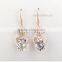 Fashion 18K Gold Heart Shape Crystal Earring