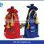 Luxury drawstring velvet wine bag with custom logo on sale