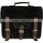 Handmade genuine Leather black suede Laptop Bag and suede Satchel Briefcase