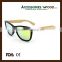 MOQ 50pcs China factory unisex high-end colorful pc frame wooden bamboo sunglasses