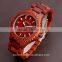 2014 attractive top brand women wooden watch Quartz movement red sandal wood belt Quartz wooden watch