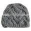 customized plain color no cuff polar fleece and acrylic man winter cap