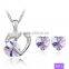 OUXI 2015 Hot Sale New Style jewelry set fashion made with Crystal S-2062