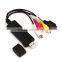 1CH DC60+ EM2860 Chip USB 2.0 Video TV DVD VHS Capture Card Audio AV Easiercap Adapter for Computer/CCTV Camera