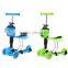 Wholesale cheap price plastic child scooter,3 in 1 baby scooter with seat,kids ride on toy 3 wheels foot scooter