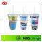 16oz Bpa Free Double Wall Photo Insert Acrylic Tumbler With Straw