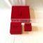 high quality red flock Jewelry box with fastener