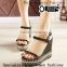 Good quality double platform Wedge shoes beautiful high heel sandals ladies sandals PH3691