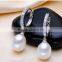 Fashion fancy pearl earring AAA 8-9mm drop stud freshwater pearl earring