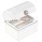 white color box for couple rings with lock