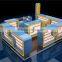 arabil style mobile phone furniture design glass showcase